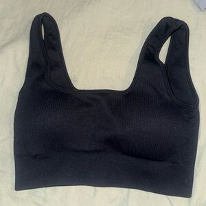 Black Seamless Scoop Neck Bralette - Women Intimates